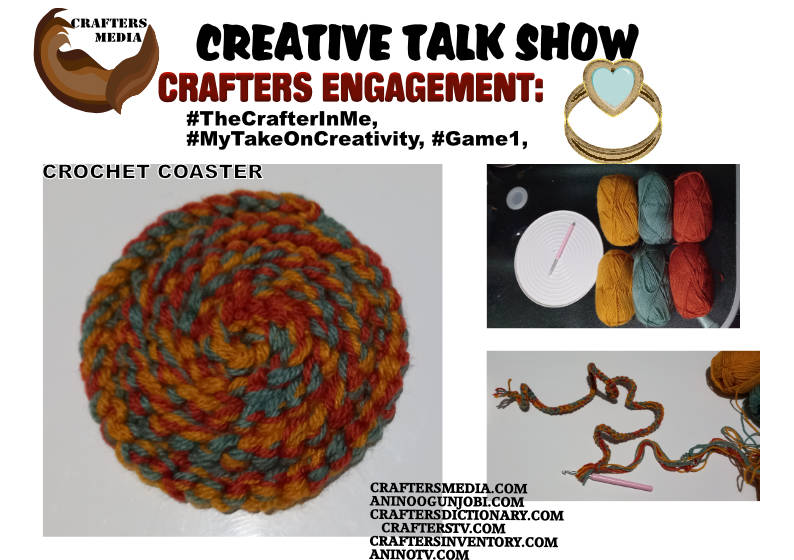 Creative/ Live Gaming: Crocheted Circle Coaster  #Game1 #TheCrafterInMe