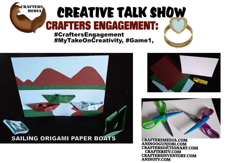 Creative/ Live Gaming: Sailing Origami Paper Boats Greeting Card #Game1 #CraftersEngagement