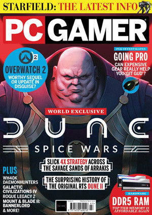 Magazine: July 2022 Pc Gamer Magazine takes a peek at “Dune” on its way to newsstands