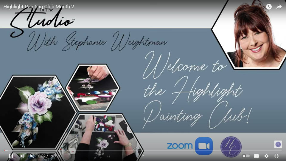 Stephanie Weightman “highlights” her skills with brush strokes techniques in One Stroke Painting