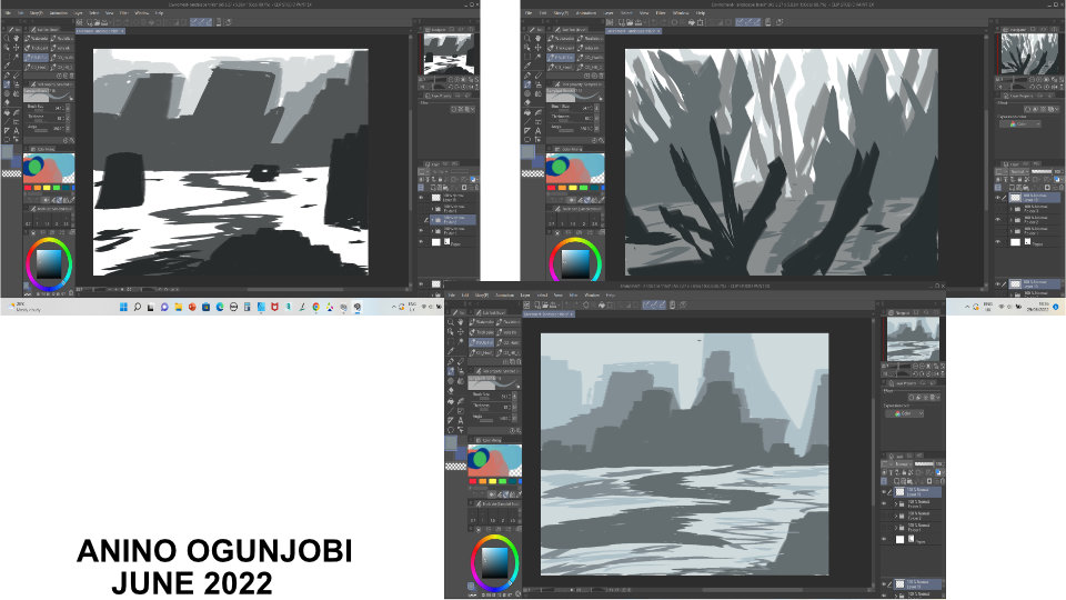 Crafters Engagement: Practising Environment painting for Games using Clip Studio Paint Software