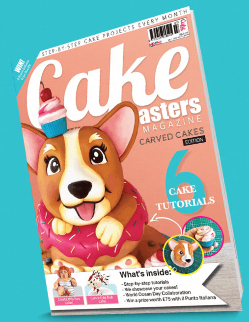 Magazines: A Corgi taking the spotlight in July 2022 Issue of Cake Masters Magazine