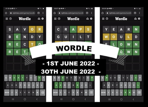 Crafters Engagement: Video Slide Show of Wordle from 1st June 2022 – 30th June 2022