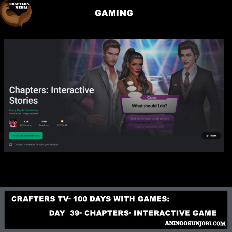 Crafters TV- 100 Days With Games: Day 39- Chapters- Interactive Game